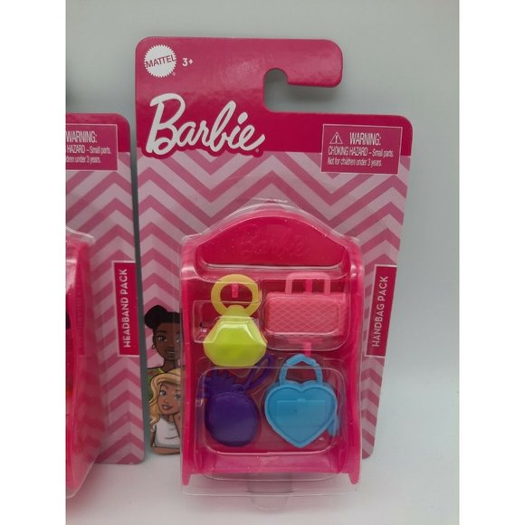 NEW Mattel Barbie Accessories Lot Of 3 Shoes Headband & Handbag Pack with Shelf - Picture 4 of 5